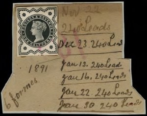 1-2d Vermilion Jubilee De La Rue striking book piece