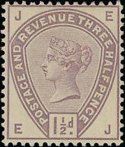 1883-84 1 1-2d Colour Trial on Grey Paper