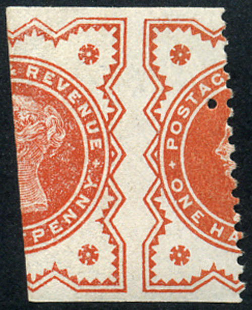 1/2d Vermilion Paper Fold Printing Error