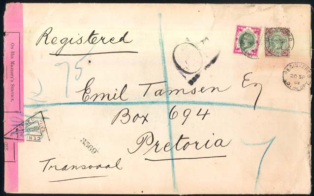 1s green and carmine on cover