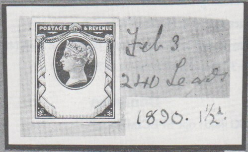 1.5d Jubilee issue de la rue striking book die proof