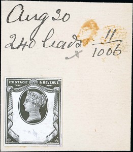 1887 Jubilee 1 1-2d De La Rue Striking book piece