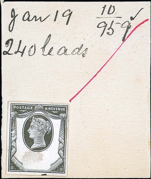 1887 Jubilee 1 1-2d De La Rue Striking book piece