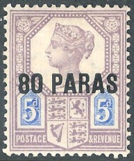 British Levant 80 paras on 5d