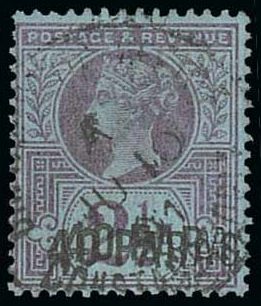 British Levant 40pa on 2 1-2d Double Overprint i