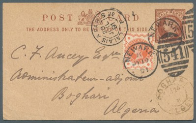 1/2d Jubilee Destination Mail to Algeria
