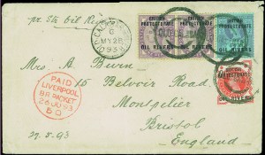 Niger Coast cover with Old Calabar rubber cancel
