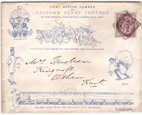 Harry Furniss 1890 Penny Post Jubilee caricature