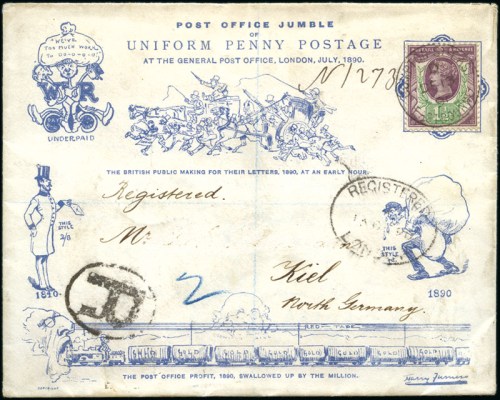 Harry Furniss Post Office Jumble Uniform Penny Post Caricature registered usage