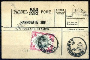 1s Green & Carmine on parcel label