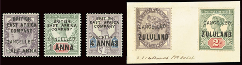 British East Africa Cancelled overprints on Jubilees