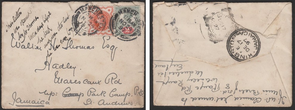 Jubilee cover to Jamaica 3.85