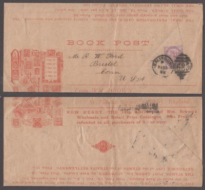 William Brown Book Post Advertising Wrapper