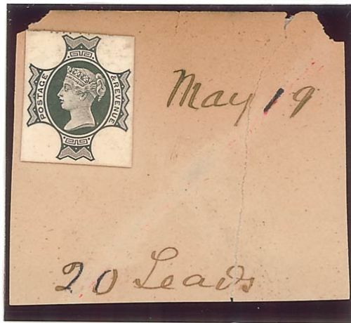 1887 4d de la rue striking book die proof