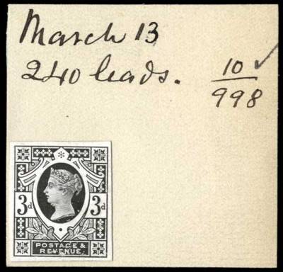 3d Jubilee issue de la rue striking book die proof