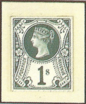 1887 Jubilee 1s Stamp Committee hand painted essay