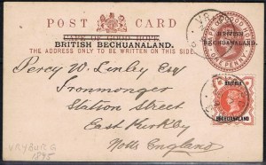 British Bechuanaland postal stationery card Vryburg