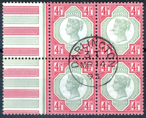 1892 4 1-2d Used Block of Four 217.47