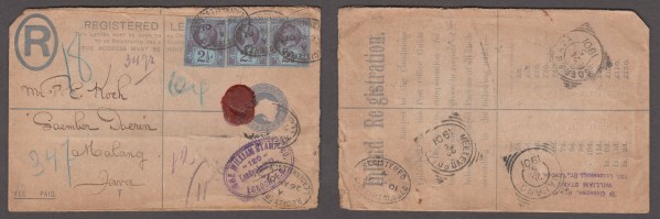 Registered cover to Halang, Java