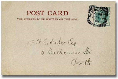 1900 Apr 17 FDC 1-2d green on postcard