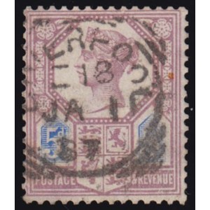 1885 5d Dull Purple and Blue first day cancel
